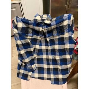 Jach's Men's Heavy Flannel Plaid Button Down Work Shirt Size Large